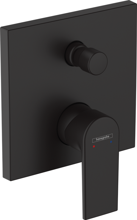 Hansgrohe Vernis Shape Single Lever Bath Mixer For Concealed Installation - Matt Black - 71468670