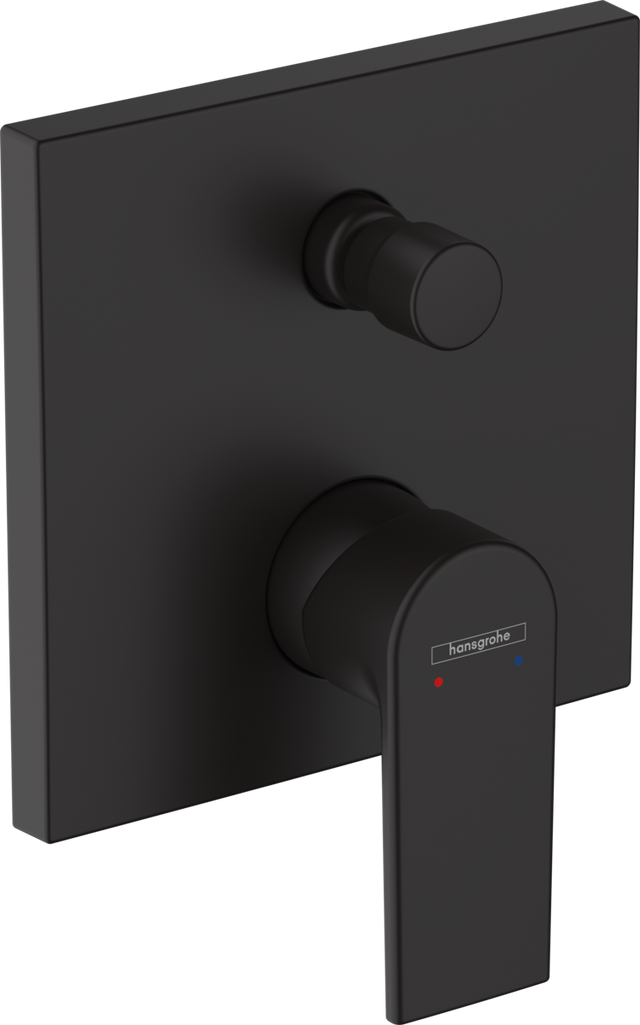 Hansgrohe Vernis Shape Single Lever Bath Mixer For Concealed Installation - Matt Black - 71468670