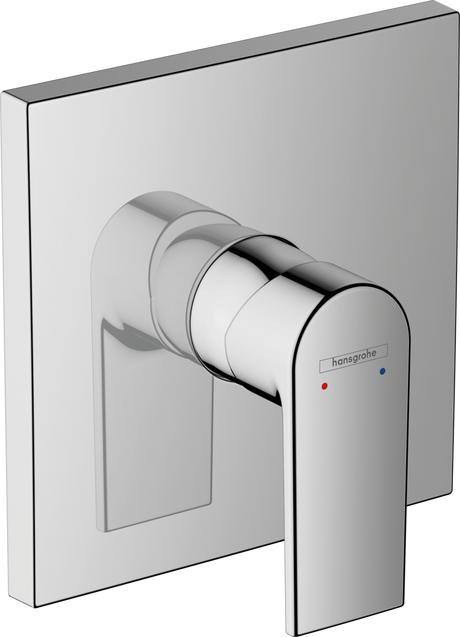 Hansgrohe Vernis Shape Single Lever Bath or Shower Mixer Trim Set For Concealed Installation - Chrome - 71668000