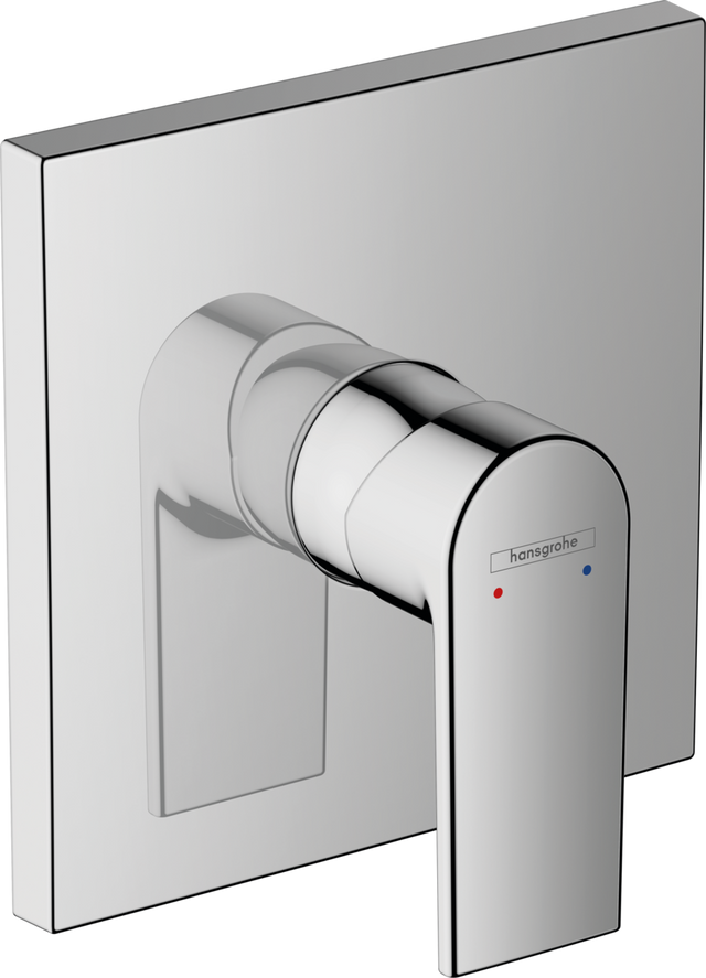 Hansgrohe Vernis Shape Single Lever Bath or Shower Mixer Trim Set For Concealed Installation - Chrome - 71668000