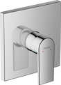Hansgrohe Vernis Shape Single Lever Bath or Shower Mixer Trim Set For Concealed Installation - Chrome - 71668000