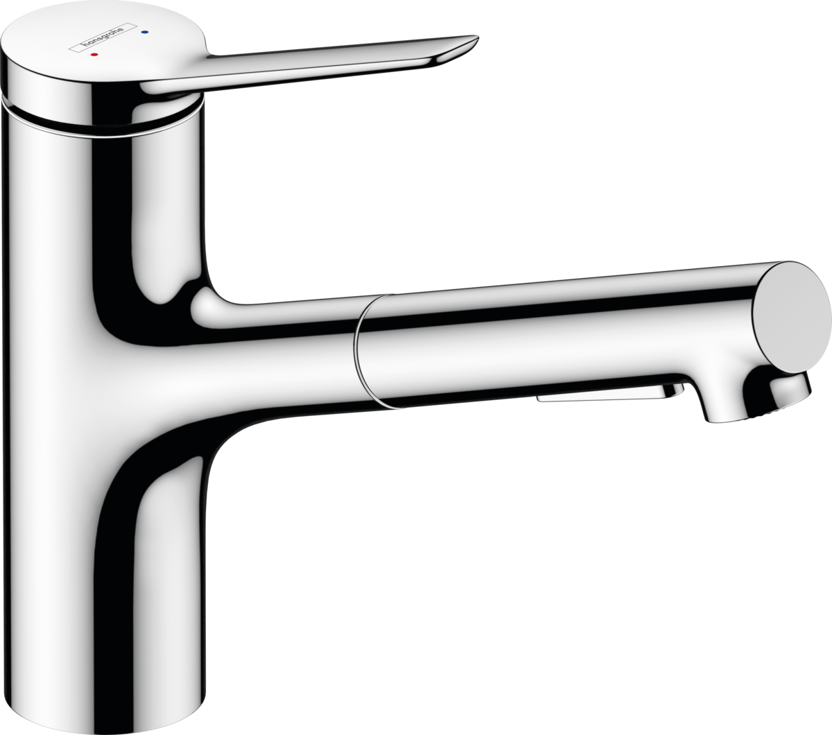 Hansgrohe Zesis M33 Single Lever Kitchen Mixer 150 Pull-out Spray 2jet Sbox Lite - Chrome - 74803000