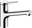 Hansgrohe Zesis M33 Single Lever Kitchen Mixer 150 Pull-out Spray 2jet - Chrome - 74800000