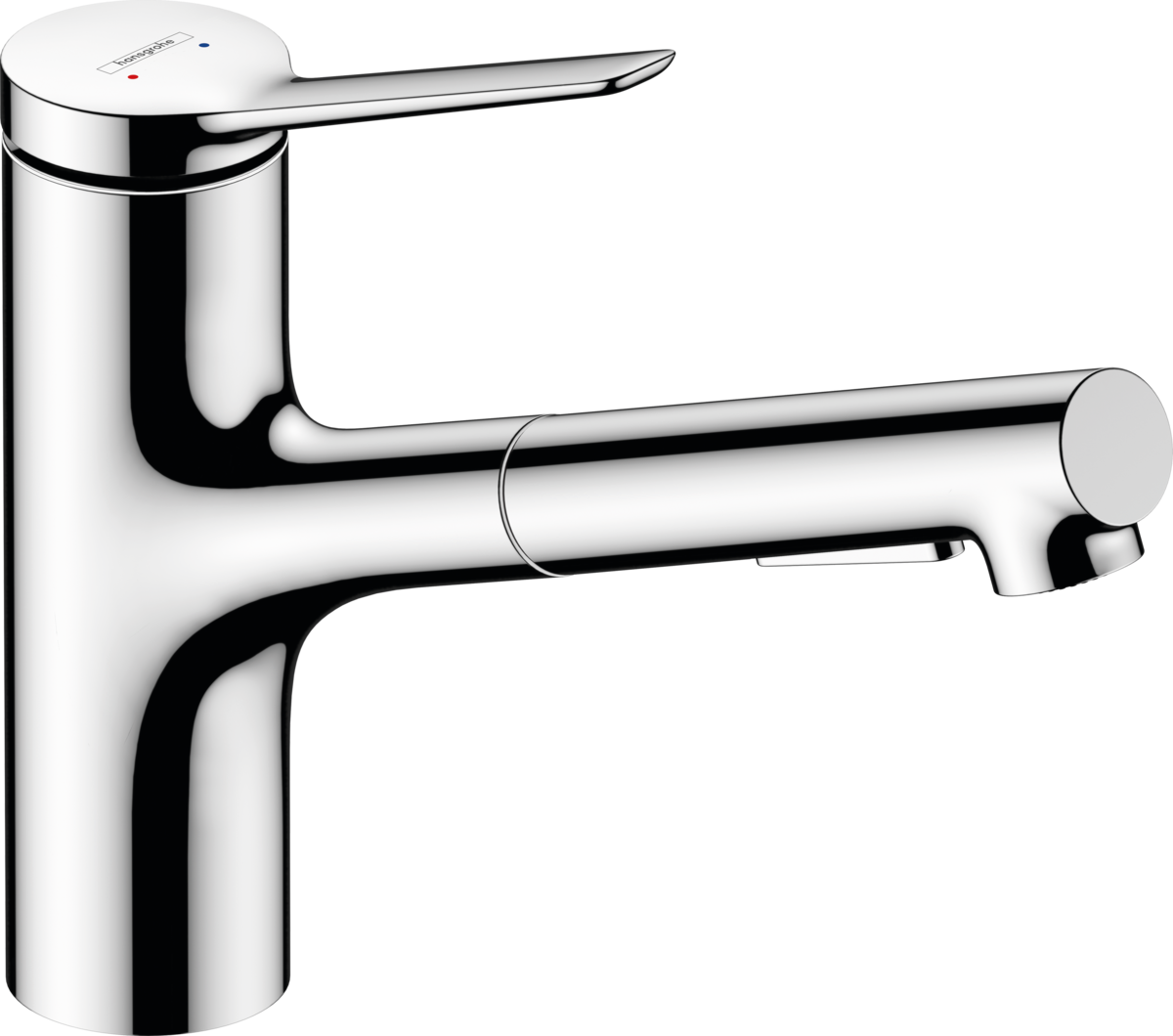 Hansgrohe Zesis M33 Single Lever Kitchen Mixer 150 Pull-out Spray 2jet - Chrome - 74800000