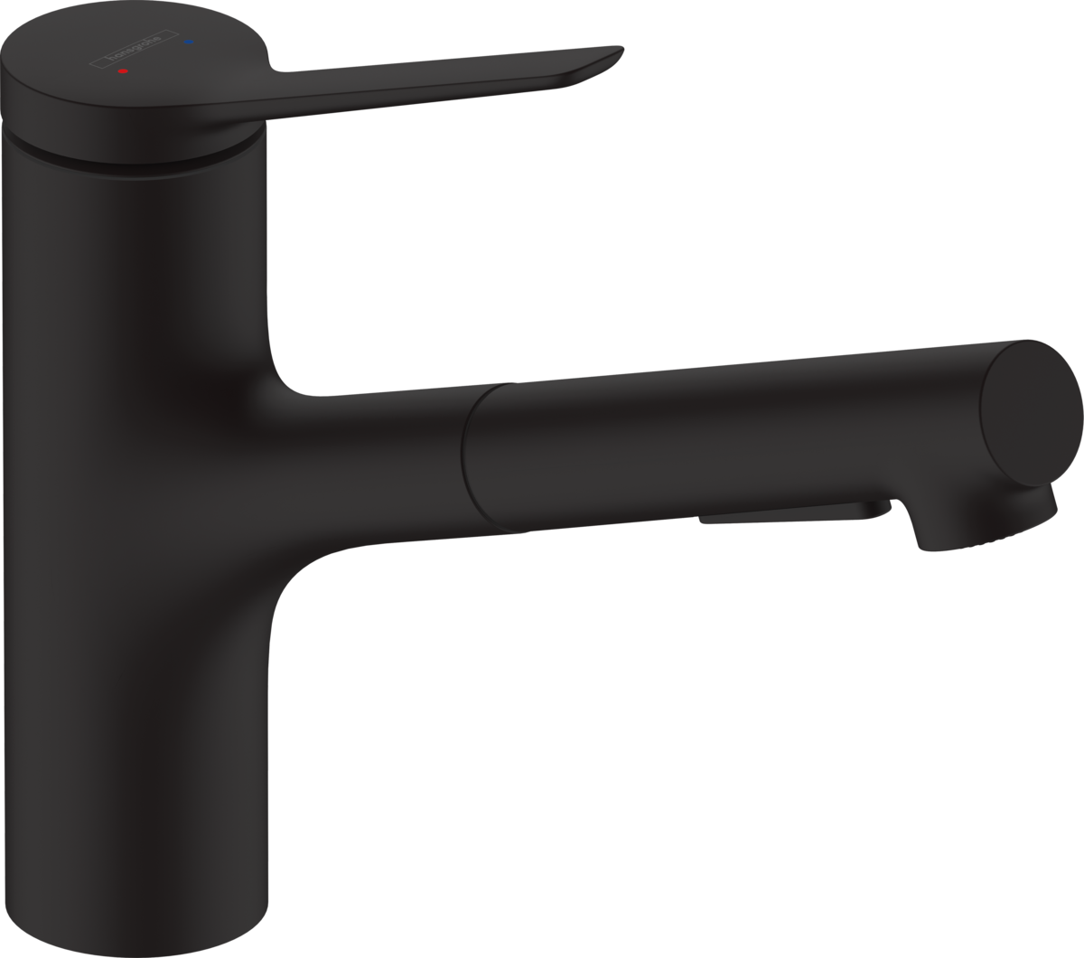 Hansgrohe Zesis M33 Single Lever Kitchen Mixer 150 Pull-out Spray 2jet Sbox Lite - Matt Black - 74803670