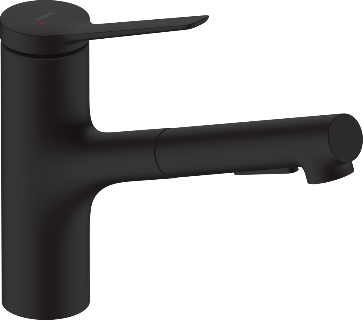 Hansgrohe Zesis M33 Single Lever Kitchen Mixer 150 Pull-out Spray 2jet - Matt Black - 74800670