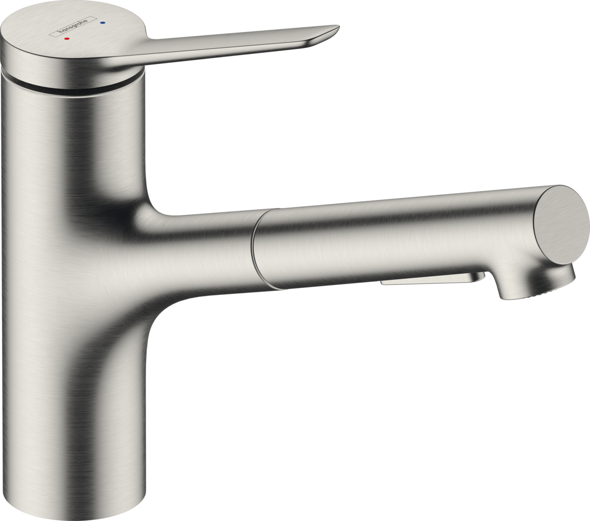 Hansgrohe Zesis M33 Single Lever Kitchen Mixer 150 Pull-out Spray 2jet Sbox Lite - Stainless Steel - 74803800