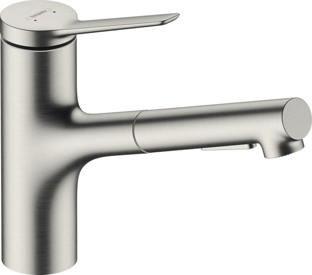 Hansgrohe Zesis M33 Single Lever Kitchen Mixer 150 Pull-out Spray 2jet Sbox Lite - Stainless Steel - 74803800