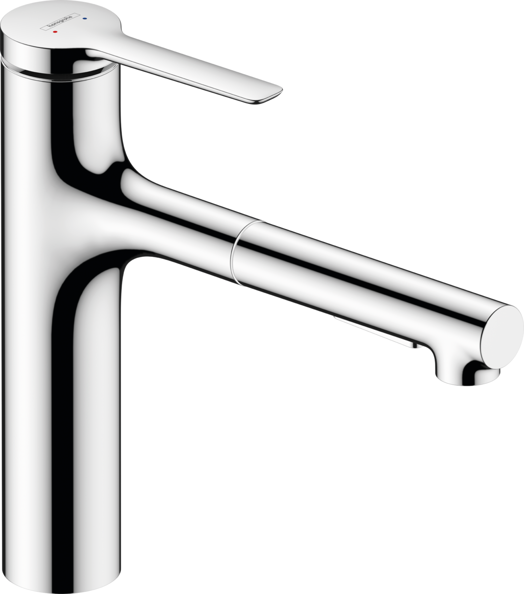 Hansgrohe Zesis M33 Single Lever Kitchen Mixer 160 Pull-out Spray 2jet - Chrome - 74801000