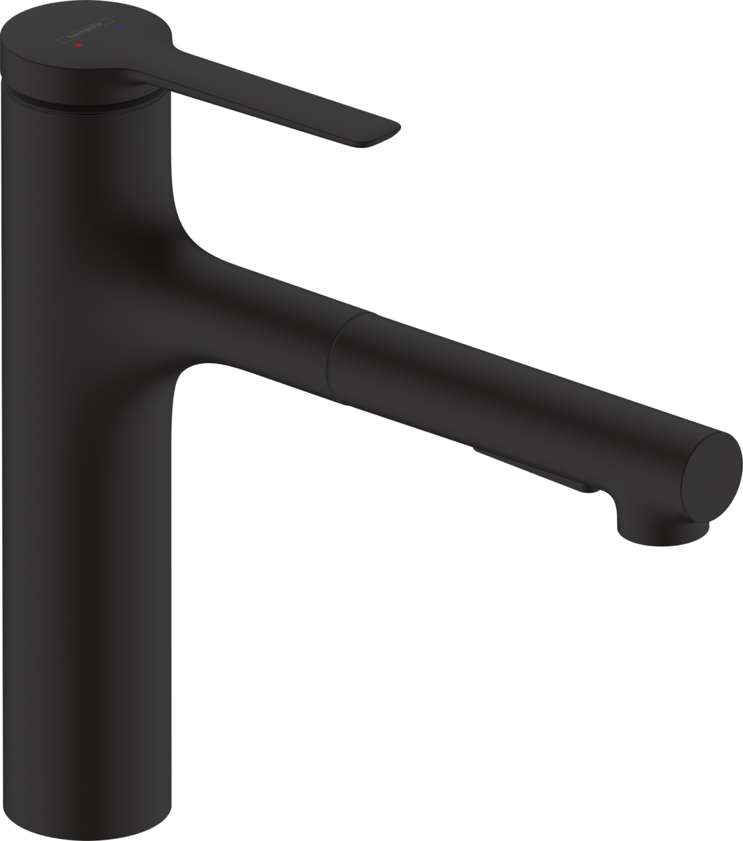 Hansgrohe Zesis M33 Single Lever Kitchen Mixer 160 Pull-out Spray 2jet - Matt Black - 74801670