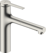 Hansgrohe Zesis M33 Single Lever Kitchen Mixer 160 Pull-out Spray 2jet Sbox Lite - Stainless Steel - 74804800