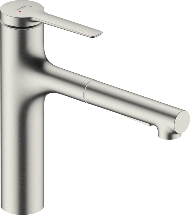 Hansgrohe Zesis M33 Single Lever Kitchen Mixer 160 Pull-out Spray 2jet Sbox Lite - Stainless Steel - 74804800