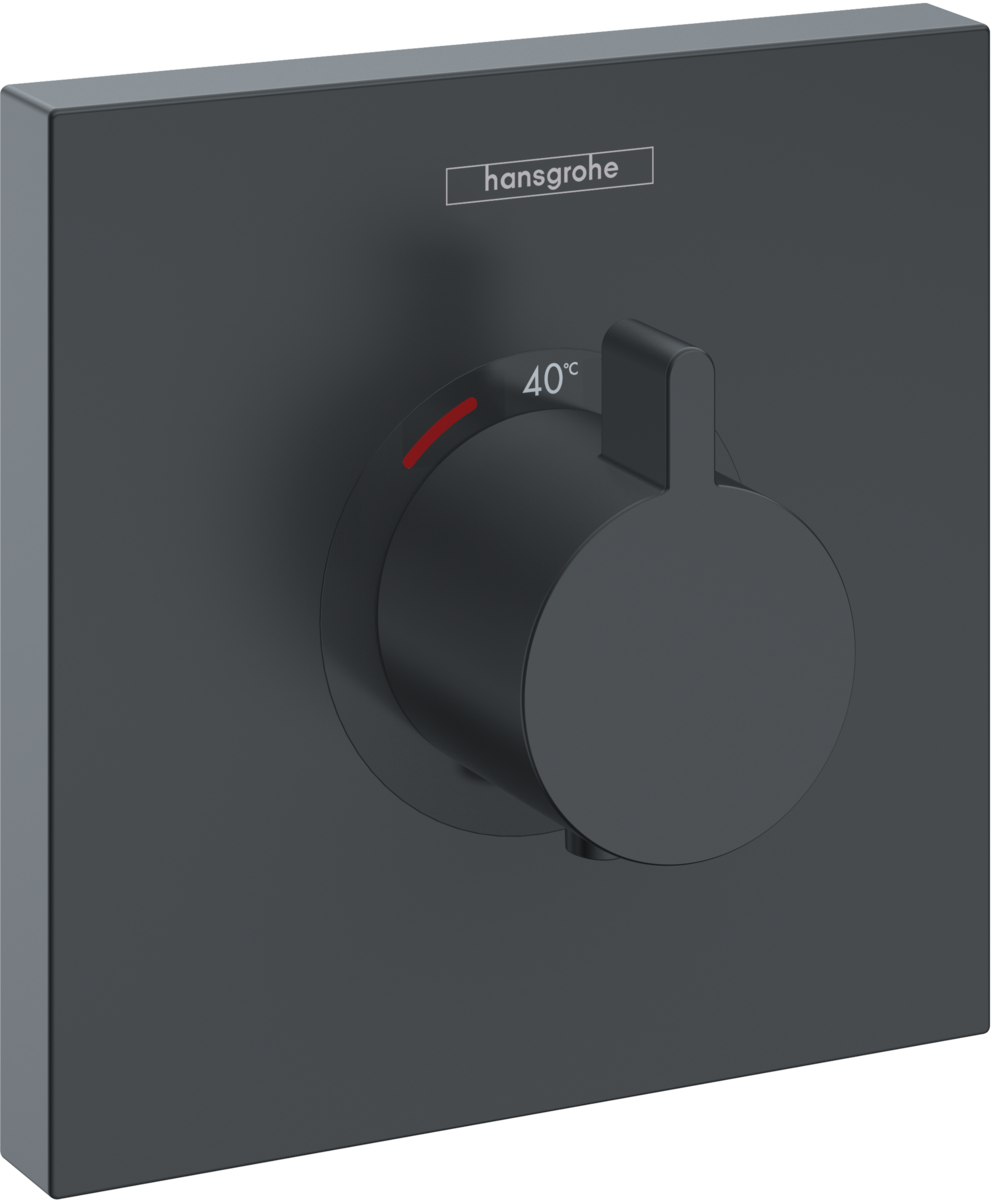 Hansgrohe ShowerSelect Thermostatic Mixer Highflow For Concealed Installation - Matt Black - 15760670