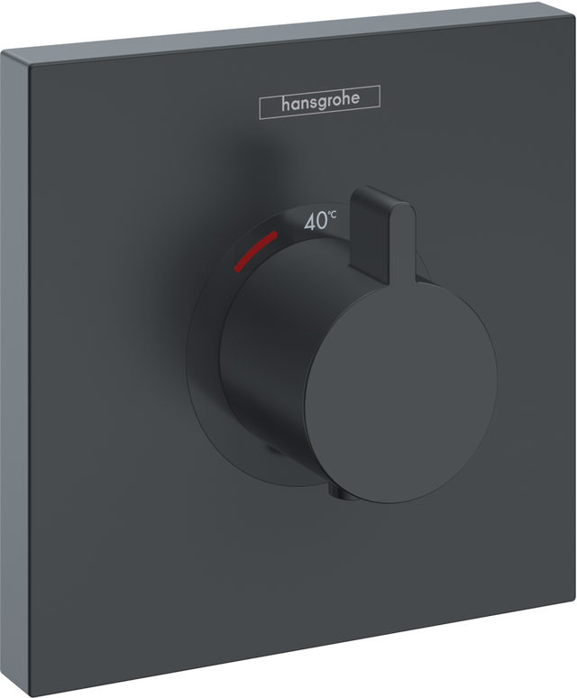 Hansgrohe ShowerSelect Thermostatic Mixer Highflow For Concealed Installation - Matt Black - 15760670