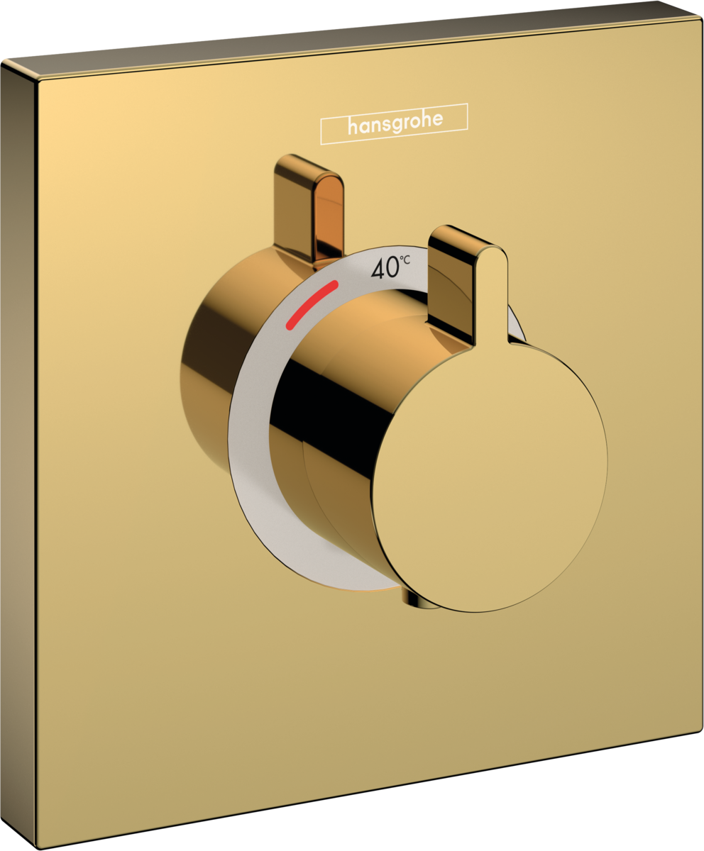 Hansgrohe ShowerSelect Thermostatic Mixer Highflow For Concealed Installation - Polished Gold Optic - 15760990