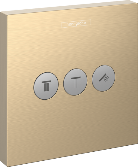 Hansgrohe ShowerSelect Valve For Concealed Installation For 3 Outlets - Brushed Bronze - 15764140