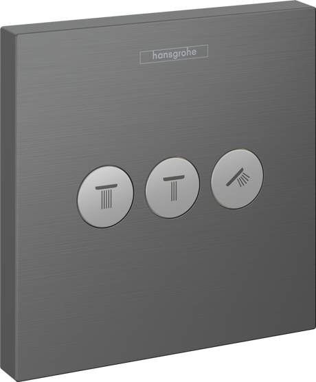 Hansgrohe ShowerSelect Valve For Concealed Installation For 3 Outlets - Brushed Black Chrome - 15764340