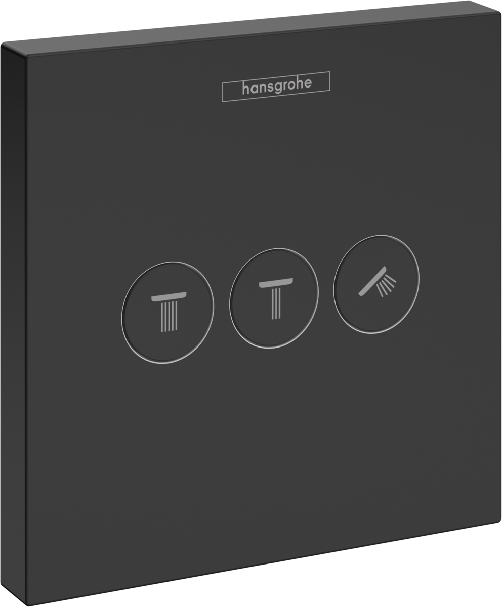 Hansgrohe ShowerSelect Valve For Concealed Installation For 3 Outlets - Matt Black - 15764670