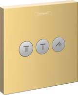 Hansgrohe ShowerSelect Valve For Concealed Installation For 3 Outlets - Polished Gold Optic - 15764990