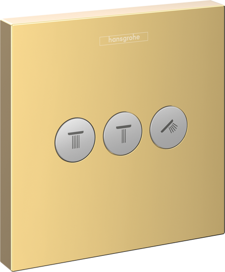 Hansgrohe ShowerSelect Valve For Concealed Installation For 3 Outlets - Polished Gold Optic - 15764990