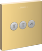 Hansgrohe ShowerSelect Valve For Concealed Installation For 3 Outlets - Polished Gold Optic - 15764990