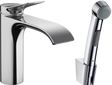 Hansgrohe Vivenis Single Lever Basin Mixer With Bidette Hand Shower And Shower Hose 1600mm - Chrome -  75210000