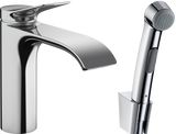 Hansgrohe Vivenis Single Lever Basin Mixer With Bidette Hand Shower And Shower Hose 1600mm - Chrome -  75210000