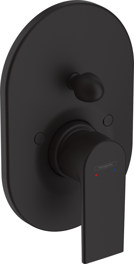 Hansgrohe Vernis Shape Single Lever Bath Mixer For Concealed Installation - Matt Black - 71458670