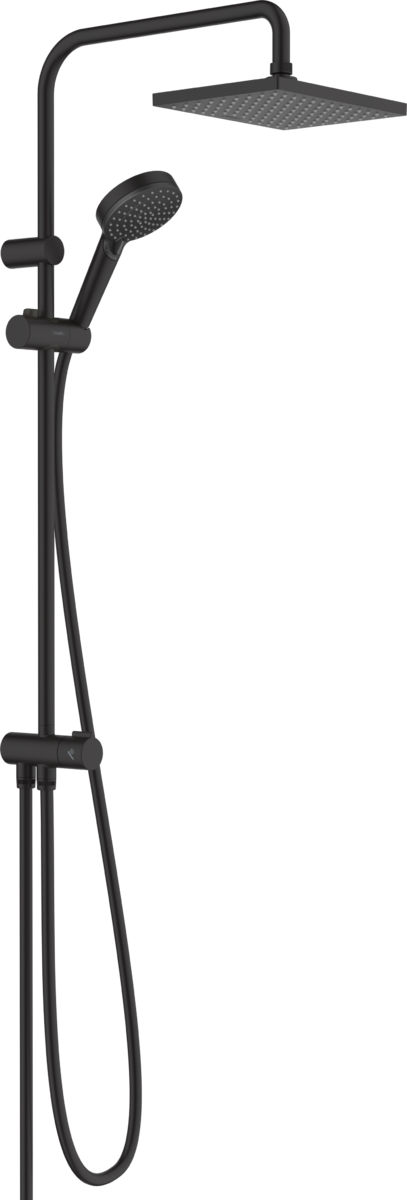 Hansgrohe Vernis Shape Showerpipe 230 1jet Ecosmart Reno - Matt Black - 26289670