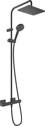 Hansgrohe Vernis Shape Showerpipe 230 1jet Ecosmart With Thermostat - Matt Black - 26097670
