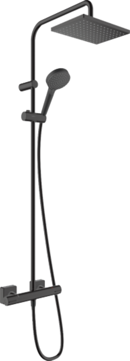 Hansgrohe Vernis Shape Showerpipe 230 1jet With Thermostat - Matt Black - 26286670