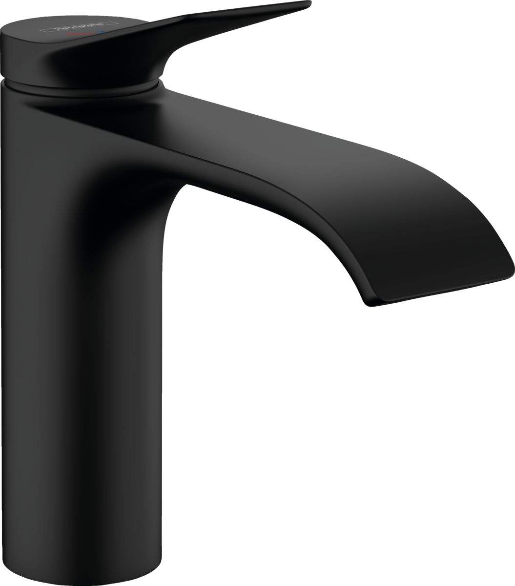 Hansgrohe Vivenis Single Lever Basin Mixer 110 Coolstart Without Waste Set - Matt Black - 75024670