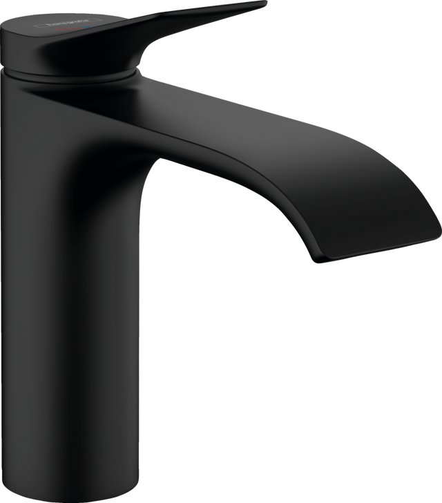 Hansgrohe Vivenis Single Lever Basin Mixer 110 Coolstart Without Waste Set - Matt Black - 75024670