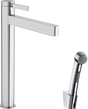 Hansgrohe Finoris Single Lever Basin Mixer 260 With Bidette Hand Shower And Shower Hose 1600mm - Chrome - 76220000