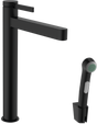Hansgrohe Finoris Single Lever Basin Mixer 260 With Bidette Hand Shower And Shower Hose 1600mm - Matt Black - 76220670
