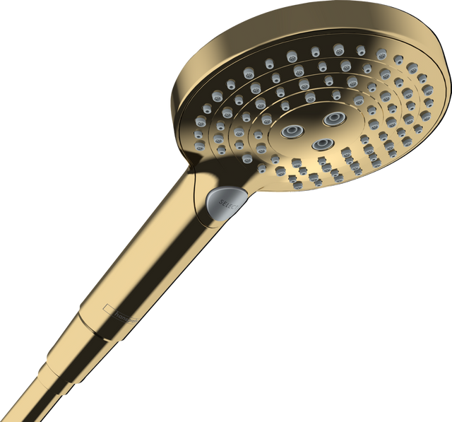 Hansgrohe Raindance Select S Hand Shower 120 3jet PowderRain - Polished Gold Optic - 26014990