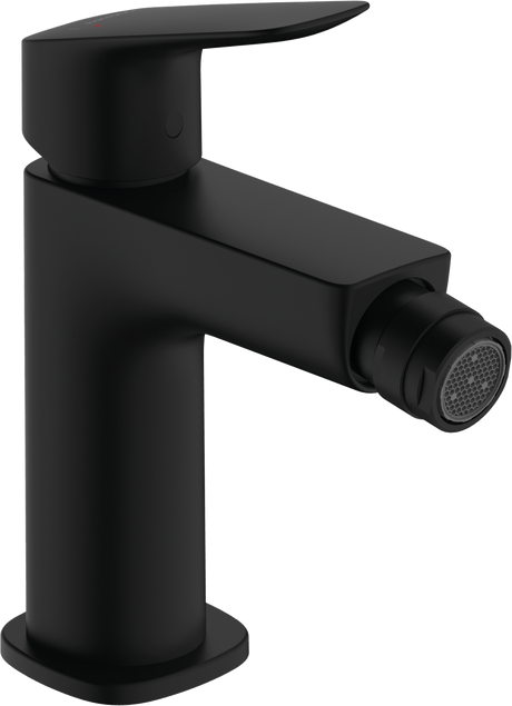 Hansgrohe Logis Single Lever Bidet Mixer 110 Fine With Pop - up Waste Set - Matt Black - 71201670 - TAP 'N' SHOWER