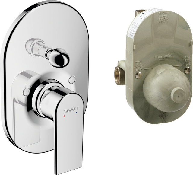 Hansgrohe Vernis Shape Bath Mixer Set For Concealed Installation - Chrome- 71472000