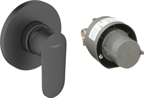 Hansgrohe Vernis Blend Shower Mixer Set For Concealed Installation - Matt Black - 71663670