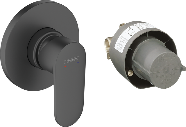 Hansgrohe Vernis Blend Shower Mixer Set For Concealed Installation - Matt Black - 71663670