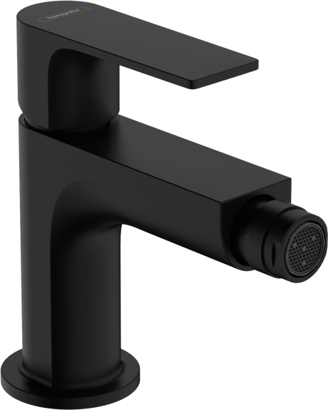Hansgrohe Rebris E Single Lever Bidet Mixer With Pop-up Waste Set - Matt Black - 72211670