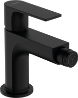 Hansgrohe Rebris E Single Lever Bidet Mixer With Metal Pop-up Waste Set - Matt Black - 72213670