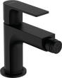 Hansgrohe Rebris E Single Lever Bidet Mixer With Metal Pop-up Waste Set - Matt Black - 72213670
