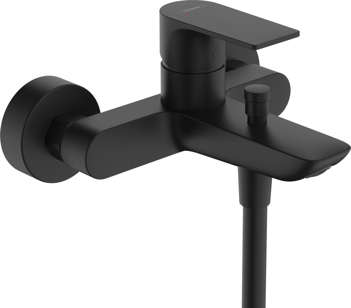 Hansgrohe Rebris E Single Lever Bath Mixer For Exposed Installation - Matt Black - 72450670