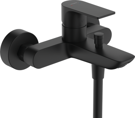 Hansgrohe Rebris E Single Lever Bath Mixer For Exposed Installation - Matt Black - 72450670