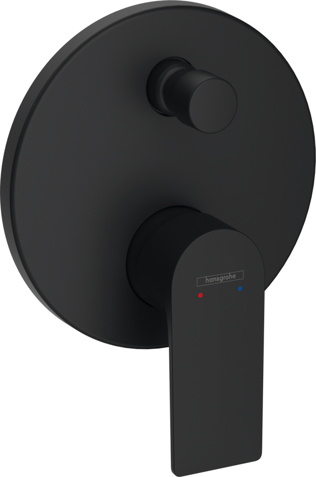 Hansgrohe Rebris E Single Lever Bath Mixer For Concealed Installation With Integrated Security Combination - Matt Black -72469670