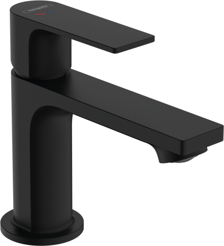 Hansgrohe Rebris E Single Lever Basin Mixer 80 Coolstart With Metal Pop-up Waste Set - Matt Black - 72585670