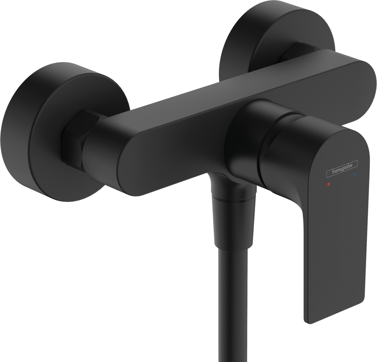 Hansgrohe Rebris E Single Lever Shower Mixer For Exposed Installation - Matt Black - 72650670