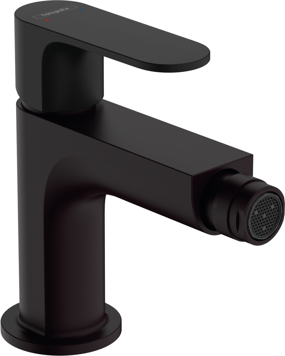 Hansgrohe Rebris S Single Lever Bidet Mixer With Metal Pop-up Waste Set - Matt Black - 72212670