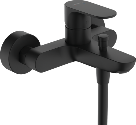 Hansgrohe Rebris S Single Lever Bath Mixer For Exposed Installation - Matt Black - 72440670